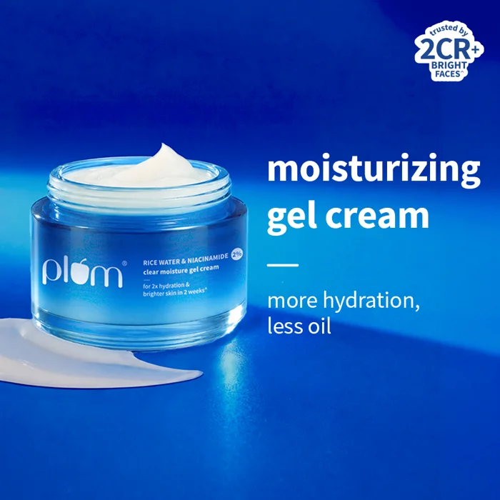 Plum 2% Niacinamide & Rice Water Brightening Gel Moisturizer For Clear & Bright Skin