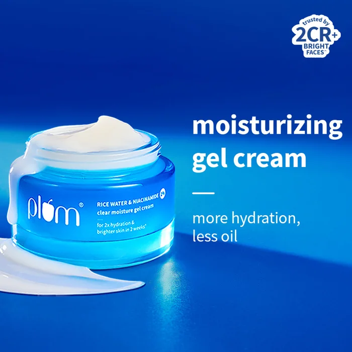 Plum 2% Niacinamide & Rice Water Brightening Gel Moisturizer For Clear & Bright Skin